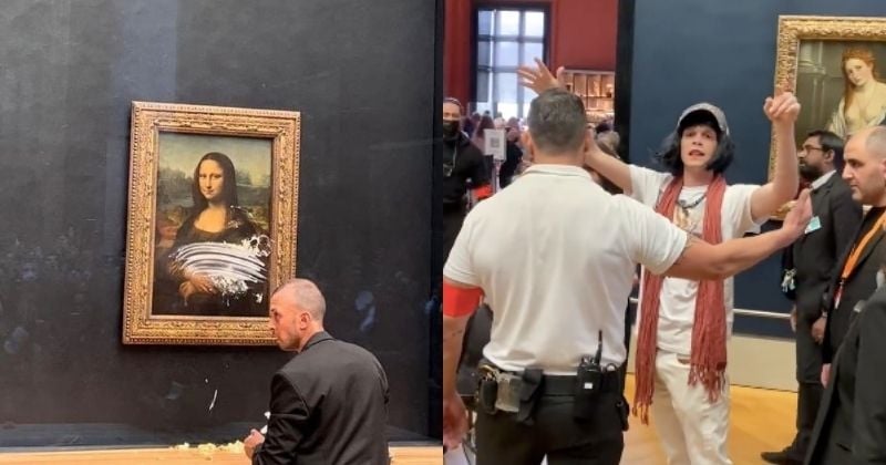 Louvre : un homme jette un gâteau sur La Joconde et se justifie de la pire des façons