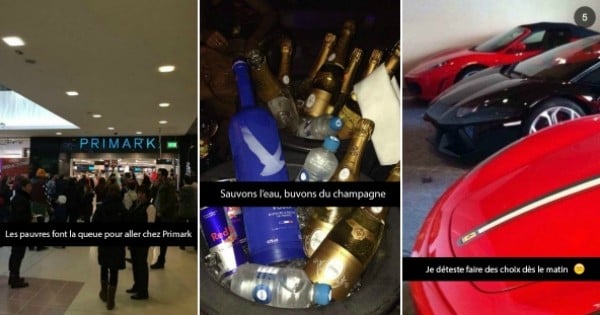 20 gosses de riches qui n'ont vraiment pas la même notion de l'argent que vous ! Leurs snapchats sont scandaleux...