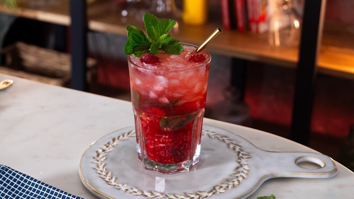 Cocktail mojito framboise