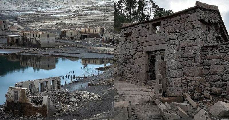 Espagne : 29 ans après, un village englouti refait surface à cause de la baisse brutale du niveau des eaux