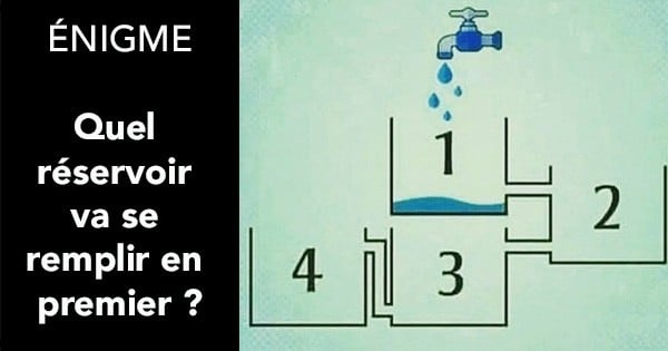ÉNIGME : Quel réservoir va se remplir en premier ? Le test de logique qui agitera vos neurones