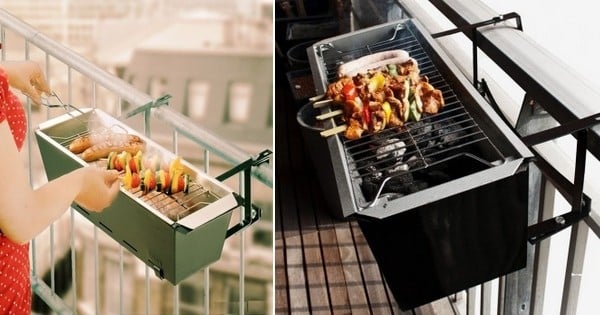 Faire un barbecue sur son balcon ? C'est possible ! Craquez pour ce mini barbecue de rambarde...