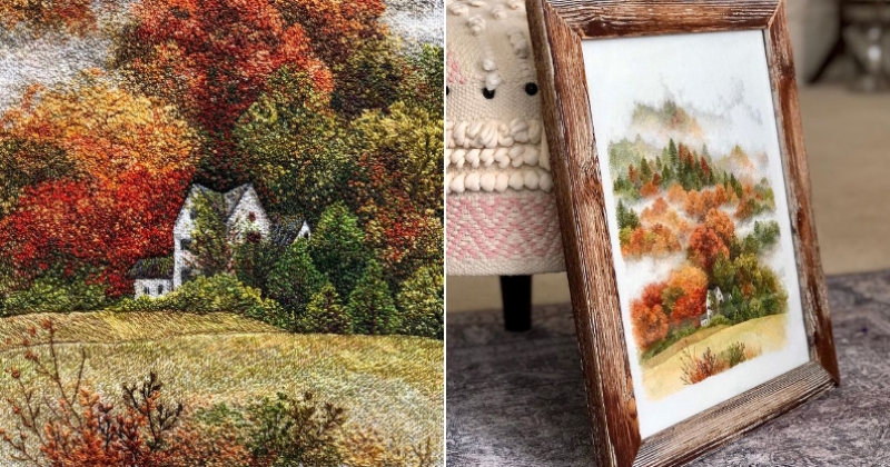 Ces broderies sont si précises et réalistes qu'on pourrait les confondre avec des photos