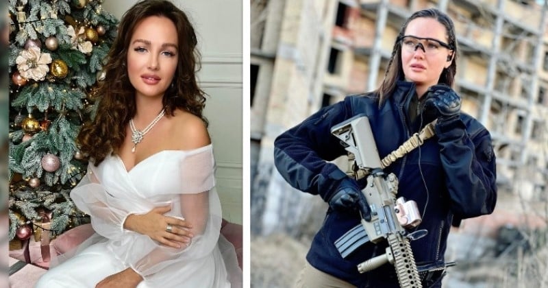 Une ex-Miss Ukraine lutte contre l'invasion russe et dévoile une photo choc sur son compte Instagram