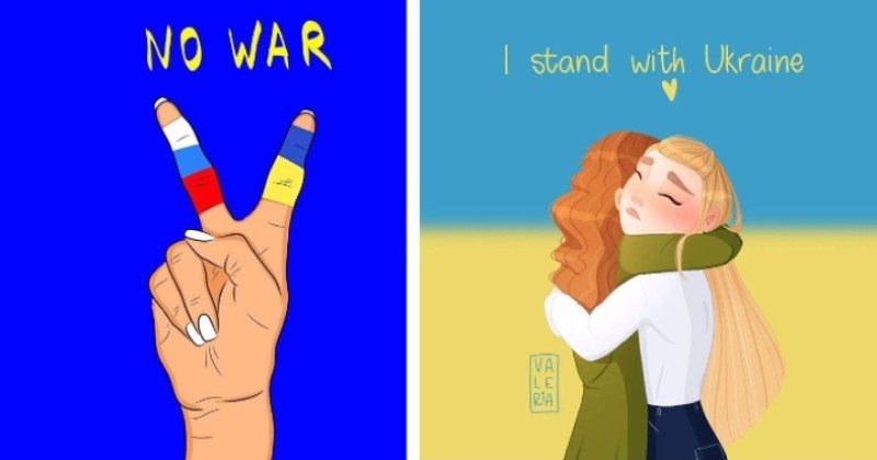 Ces artistes expriment leur soutien à l'Ukraine à travers 20 illustrations touchantes