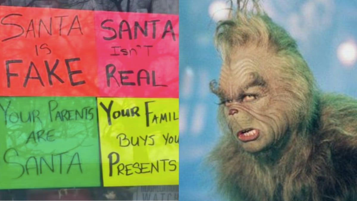 Il écrit que... « le père Noël n'existe pas » sur des pancartes et les affiche sur sa maison, la police intervient