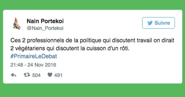 26 tweets à mourir de rire sur le grand débat de la primaire de droite entre Fillon et Juppé