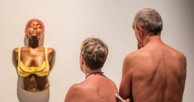 Pour cette exposition sur les corps, les visiteurs peuvent venir nus !