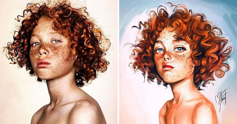 Elle reproduit avec magie des portraits d'enfants en illustrations merveilleuses