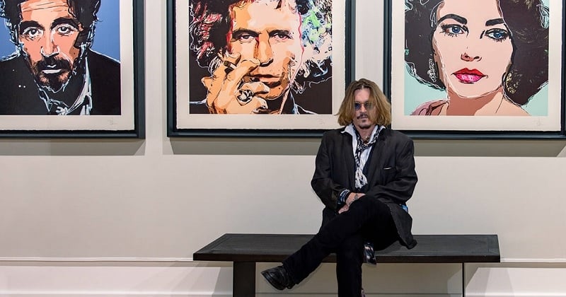 Johnny Depp a exposé sa première collection de peintures et elles se sont vendues pour une fortune