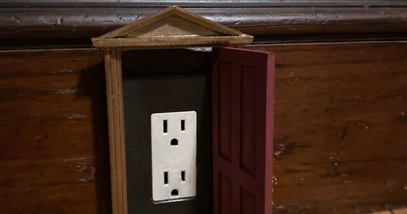 Ces portes de maison de poupées servent de cache-prises