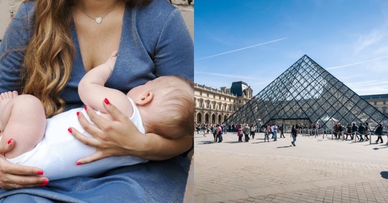 Une maman allaite son bébé au Louvre, la réaction d'un agent de sécurité choque les internautes
