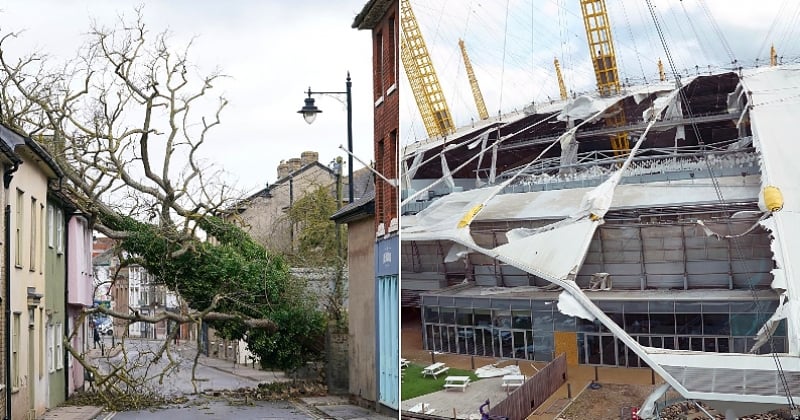 Tempête Eunice : les photos des dommages impressionnants causés dans le nord de l'Europe