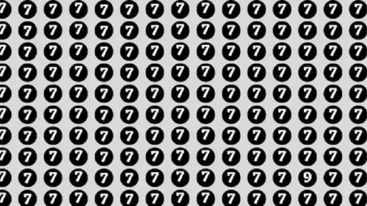 Test visuel : saurez-vous trouver le seul chiffre intrus qui s'est glissé parmi les nombreux 7 ?