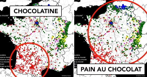 17 cartes de France étonnantes, qui prouvent que nous n'avons pas tous le même langage... Crayon de bois, ou crayon gris ?