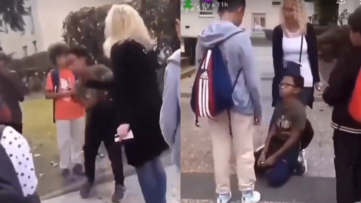 Vidéo : une maman frappe un enfant de 10 devant ses camarades et ordonne à son fils de faire de même