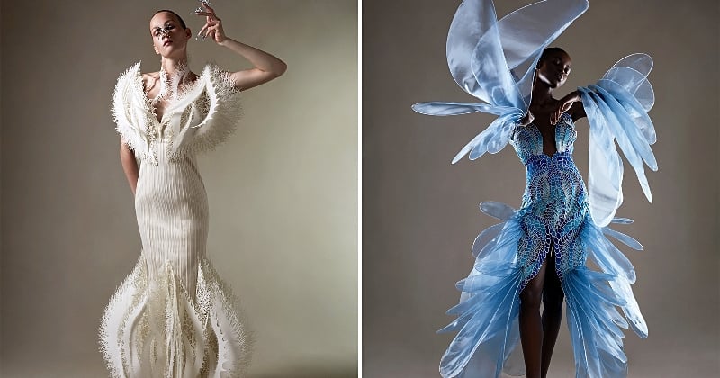 Les magnifiques robes de cette créatrice de mode sont fabriquées à partir de plastique récupéré dans l'océan
