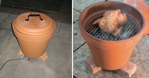 Comment fabriquer un barbecue avec un pot en terre cuite ? Une invention esthétique et discrète qui va ravir votre appétit.