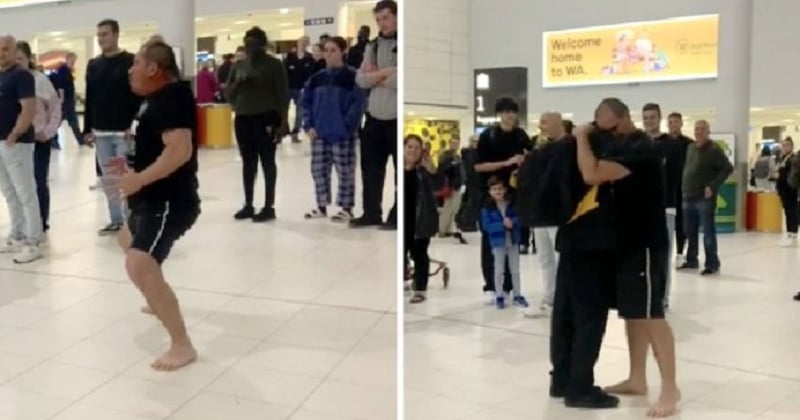 La vidéo touchante de ce papa accueillant son fils avec un Haka à l'aéroport va vous émouvoir