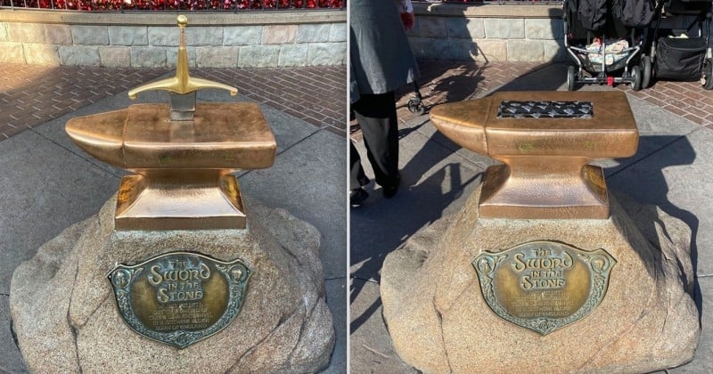 Un visiteur parvient à extraire Excalibur de son enclume au parc Disneyland