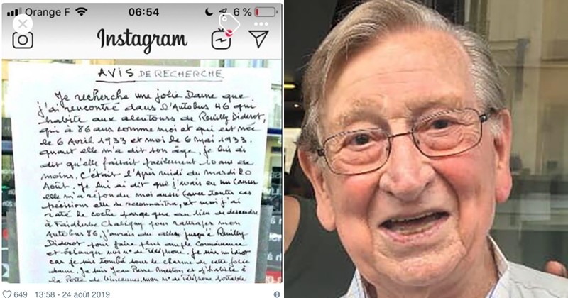 Jean-Pierre, 86 ans, a retrouvé son coup de foudre rencontré dans le bus la semaine dernière