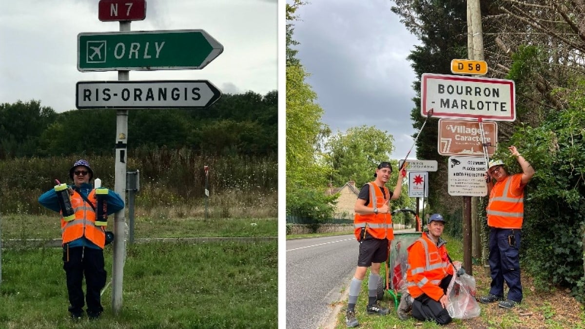 Cet éboueur marche de Paris à Marseille pour nettoyer les routes et a déjà ramassé 2,6 tonnes de déchets en une semaine