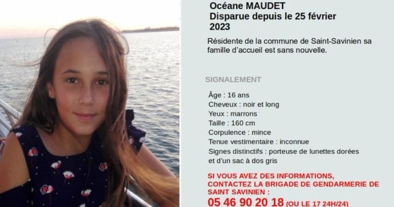 Disparition inquiétante : Océane, 16 ans, n'a plus donné signe de vie depuis le 25 février en Charente-Maritime