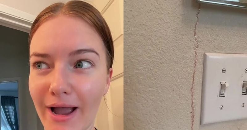 Elle découvre que du sang coule de l'un des murs de sa maison, sa vidéo terrifie les internautes