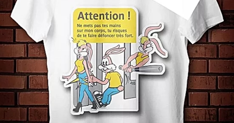 L'autocollant de Serge le lapin détourné pour lutter contre le harcèlement dans les transports