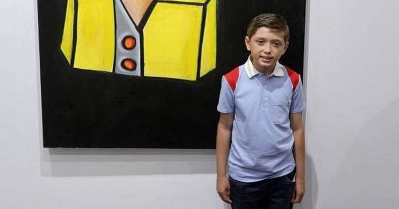 Surnommé le « petit Picasso », ce garçon de 10 ans vend ses oeuvres pour plusieurs milliers d'euros