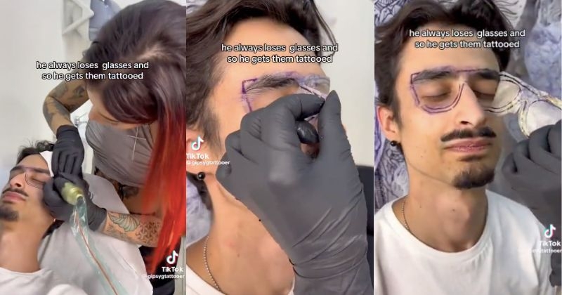 Il se fait tatouer des... lunettes sur le visage et devient la risée du web