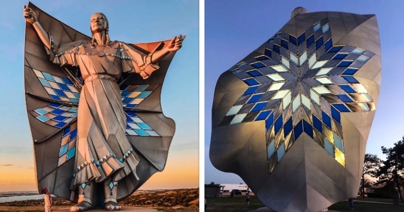 Cette sculpture de 15 mètres de haut rend hommage aux femmes amérindiennes du Dakota du Sud 