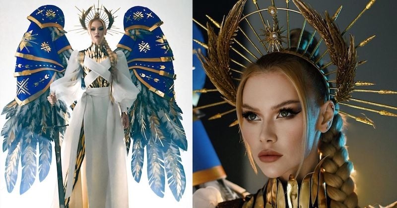 Miss Ukraine dévoile une sublime tenue de « guerrière de lumière » pour Miss Univers