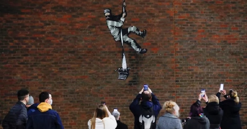 Mystère autour d'une œuvre sur le mur d'une prison, Banksy est-il son auteur ? 