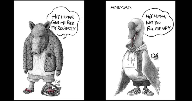 Un illustrateur imagine ce que les animaux pourraient dire aux humains s'ils pouvaient parler