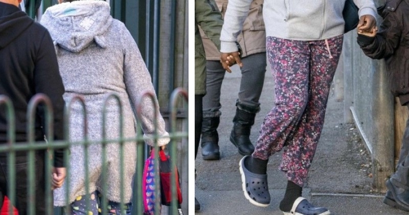 Dans cette école, plusieurs élèves ont été déposés par leurs parents... en pyjama !