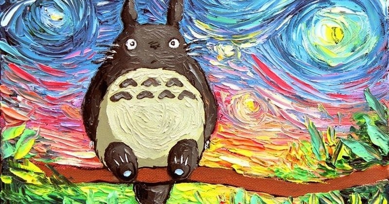 Cette artiste américaine, qui peint comme Van Gogh, s'amuse à peindre des toiles hallucinantes qui font référence à la pop-culture