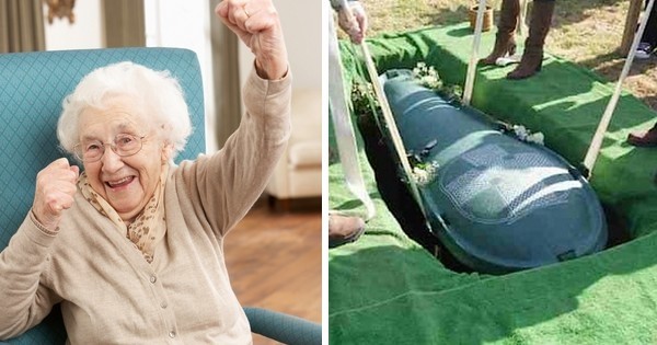 Pour se venger de son mari radin, cette vieille femme est venue avec une petite boîte à chaussure, le jour de son enterrement...