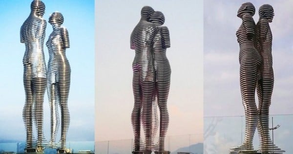 Ces statues géantes d’un homme et d’une femme, qui bougent, s’enlacent et se séparent chaque jour, résument parfaitement ce qu’est l’amour