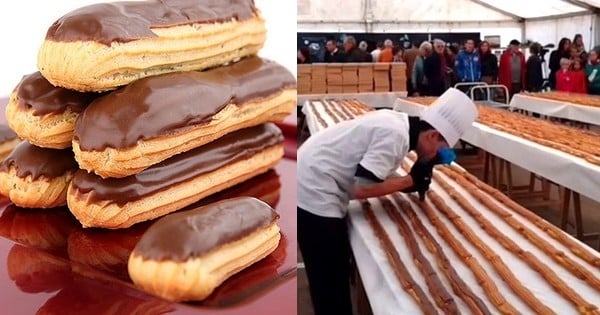 L'éclair au chocolat le plus grand du monde vient d'être créé ce week-end... et il est Belge ! 