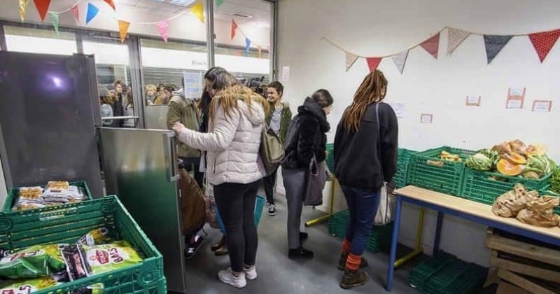 Une épicerie gratuite sur le campus de l'Université de Rennes 2 pour lutter contre le gaspillage et la précarité étudiante  