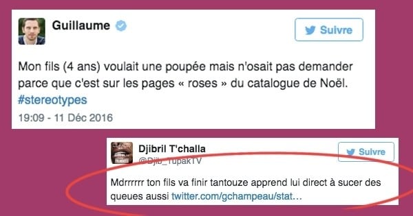 Choquant et dégueulasse : parce que son fils voulait une poupée pour Noël, il reçoit un flot écoeurant d'insultes homophobes