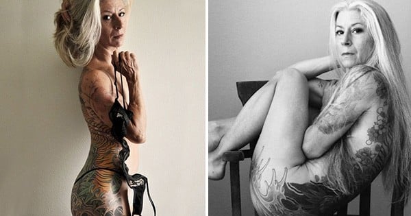Âgée de 56 ans et magnifiquement tatouée, cette modèle sénior redéfinit le mot « sexy » et prouve que la beauté n'a pas d'âge