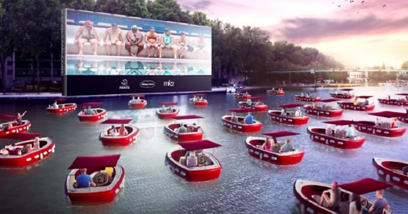 Une séance de cinéma sur l'eau et totalement gratuite, une première inédite à Paris