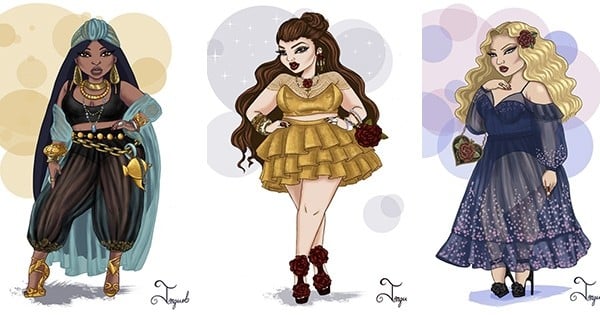 Ces illustrations de princesses Disney rondes vont mettre vos complexes au piquet !