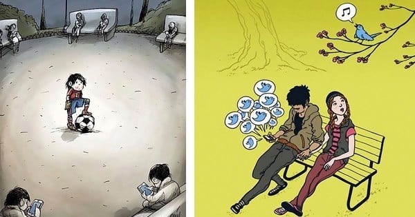 32 dessins qui montrent de manière drôle (et un peu flippante) à quel point les smartphones prennent le contrôle de nos vies...