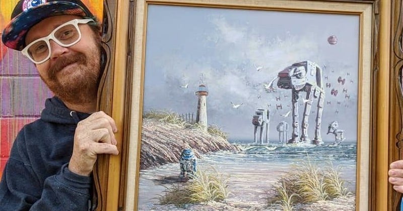 Cet artiste peint des références à Star Wars sur de vieux tableaux et le rendu final est tout simplement génial