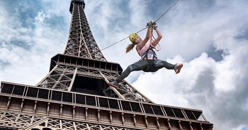 Une tyrolienne va être installée sur la tour Eiffel pour survoler le Champ-de-Mars. Et ce sera gratuit !