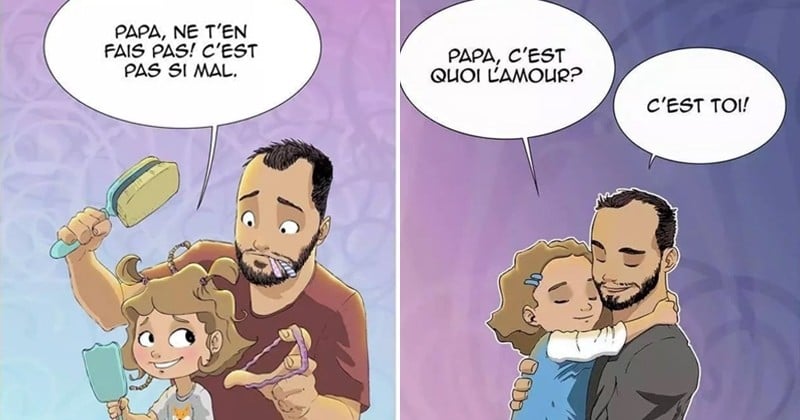 Ce père de deux enfants partage des illustrations touchantes sur la paternité