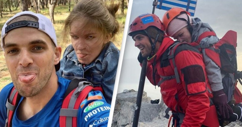 Cet athlète a aidé une femme handicapée à réaliser son rêve en la portant jusqu'au sommet du mont Olympe